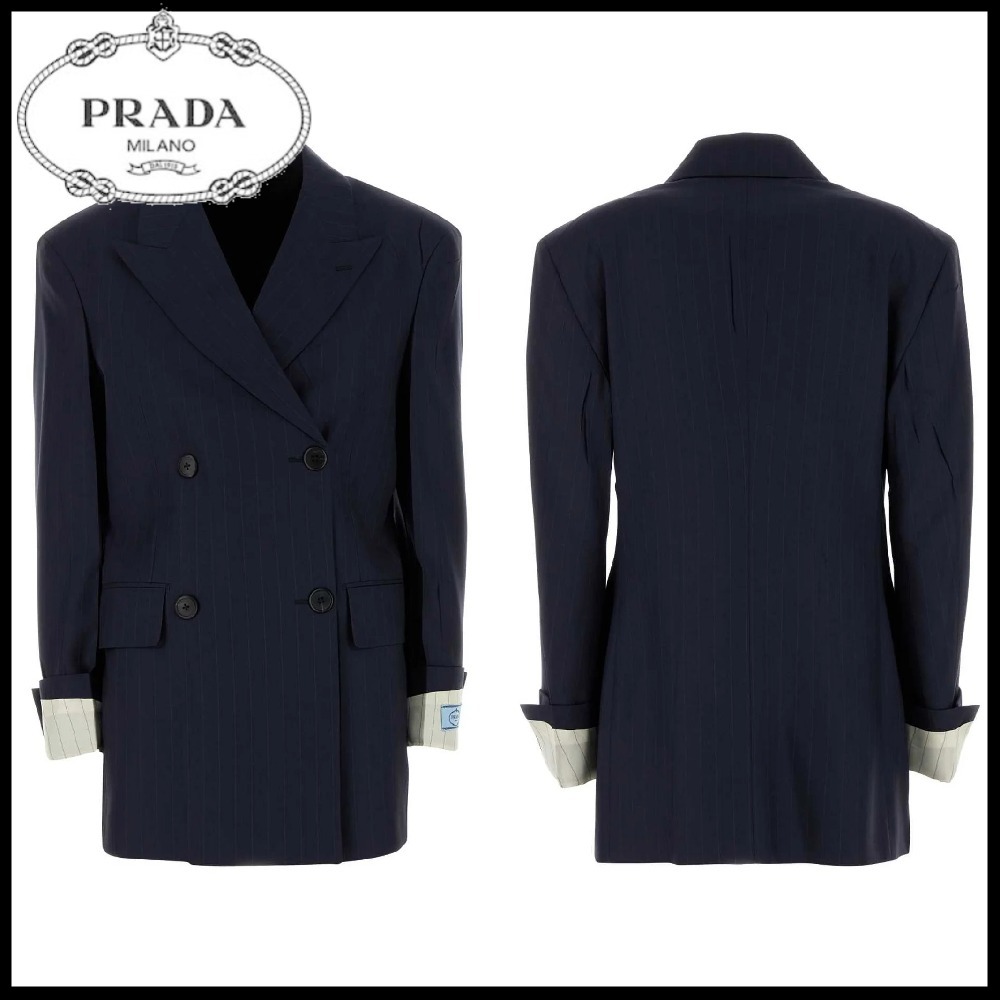 【PRADA】ダブルブレスト テーラード ブレザー☆SALE中