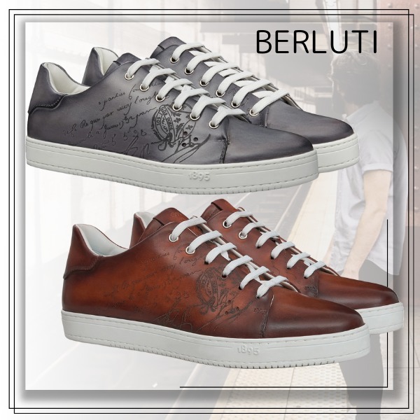 エレガント☆BERLUTI◇ベルルッティ スクリットレザースニーカー