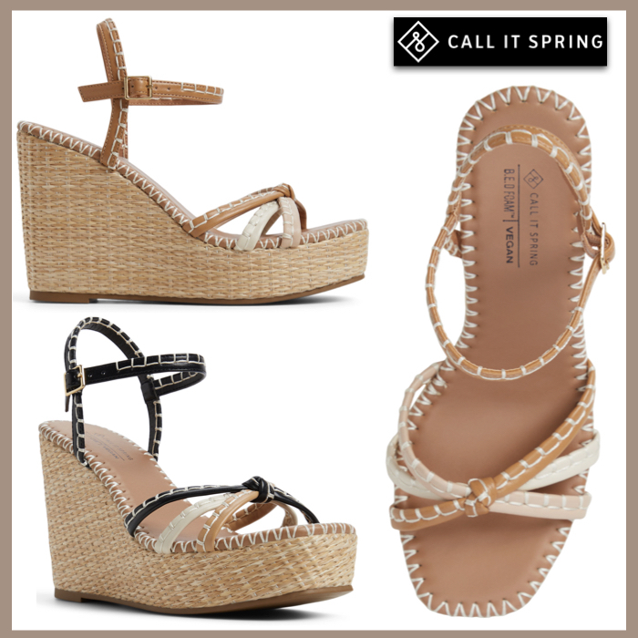 call it spring★上品★配色★脚長効果★ウェッジヒールサンダル