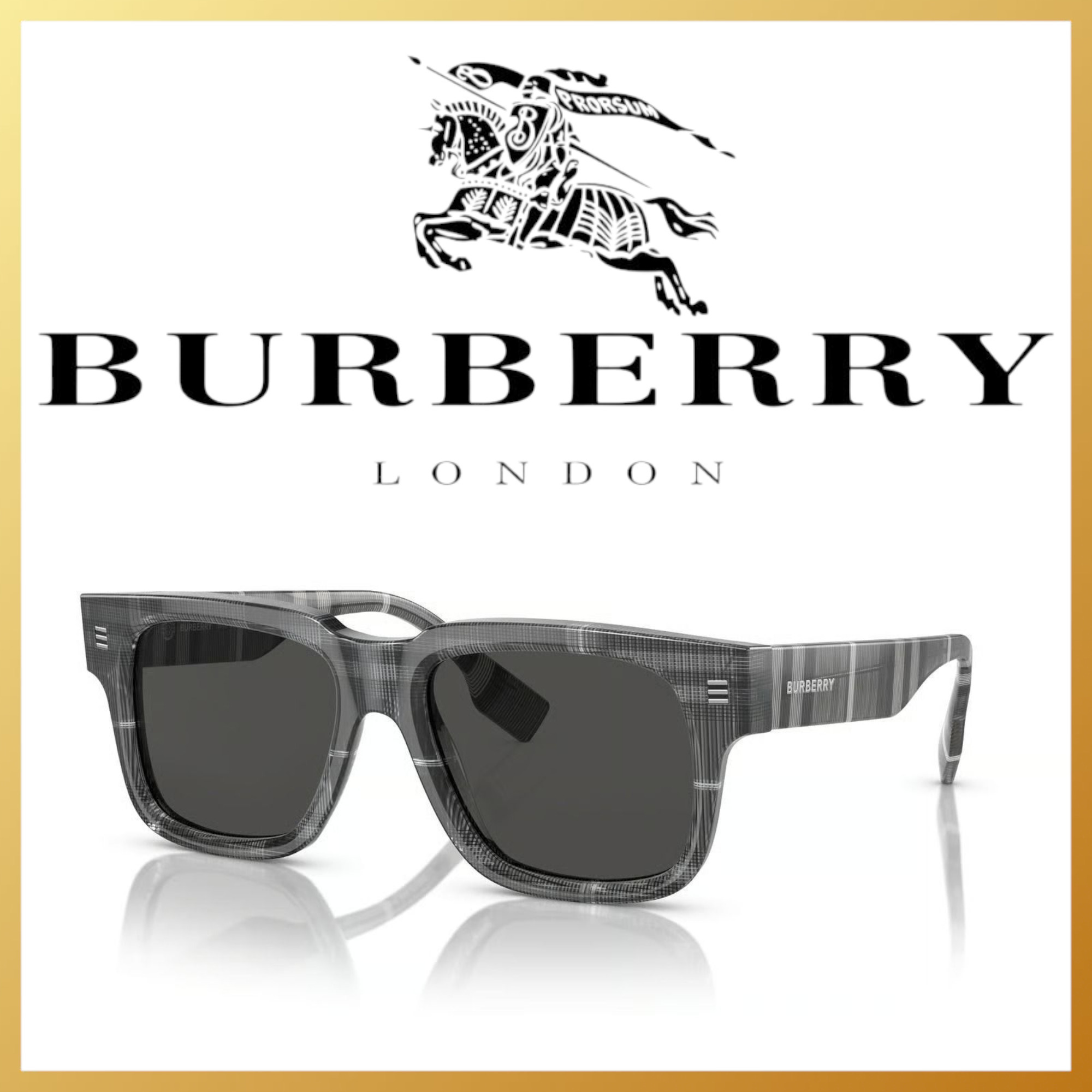 ● BURBERRY ● サングラス Charcoal Check / Dark Grey / 54mm