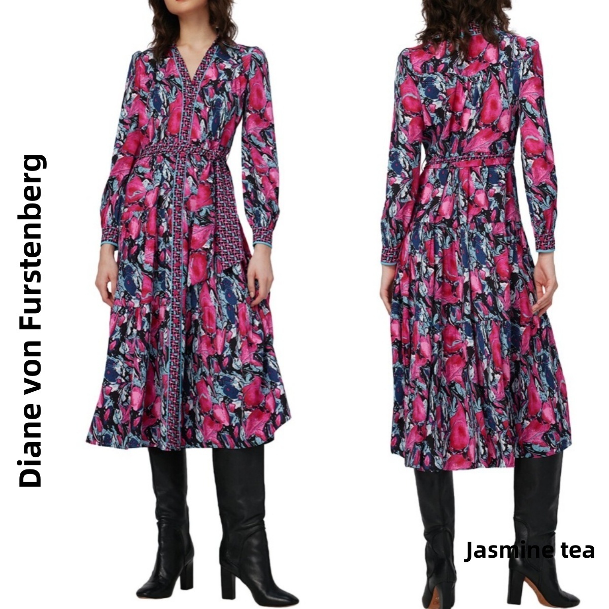 ★セール♪★DVF フローラルミディドレス★