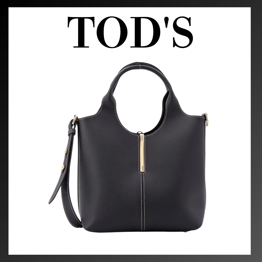 ＊TOD'S＊ ロゴ レザー ショッピング トート バッグ ミニ