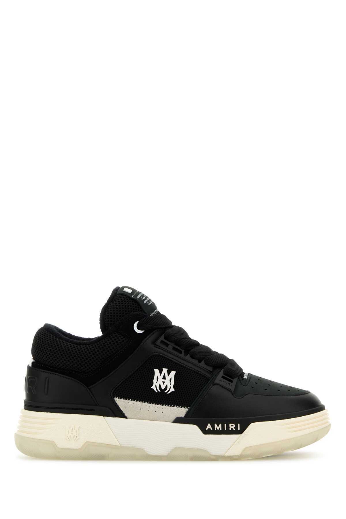 【関税&送料込】Amiri Black Leather And Fabric Ma-1 Sneakers