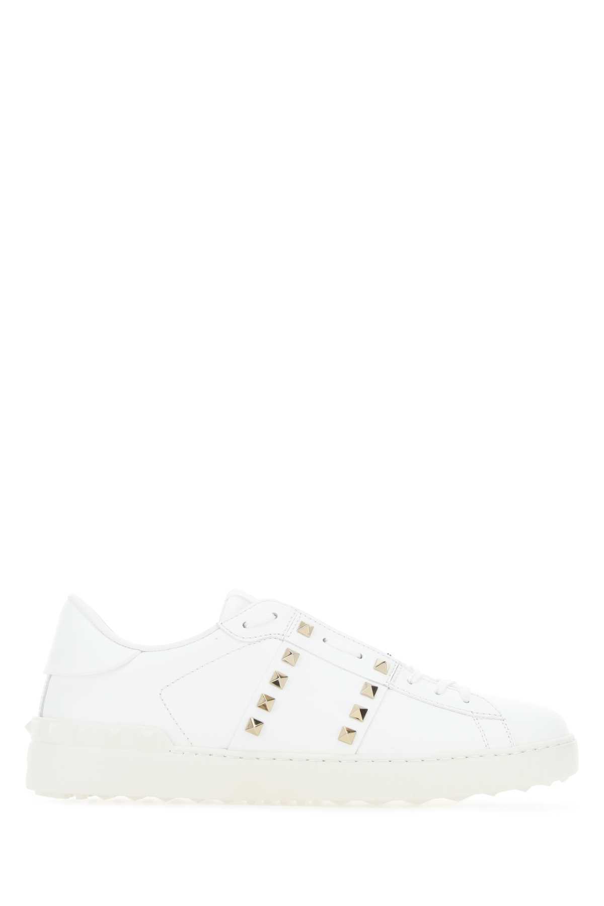 【関税&送料込】Valentino Garavani White Leather Rockstud Un