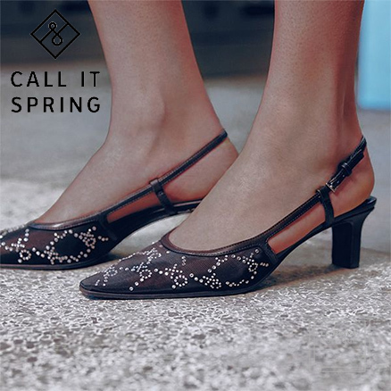 Call It Spring☆ラインストーン・メッシュ☆スリングバック