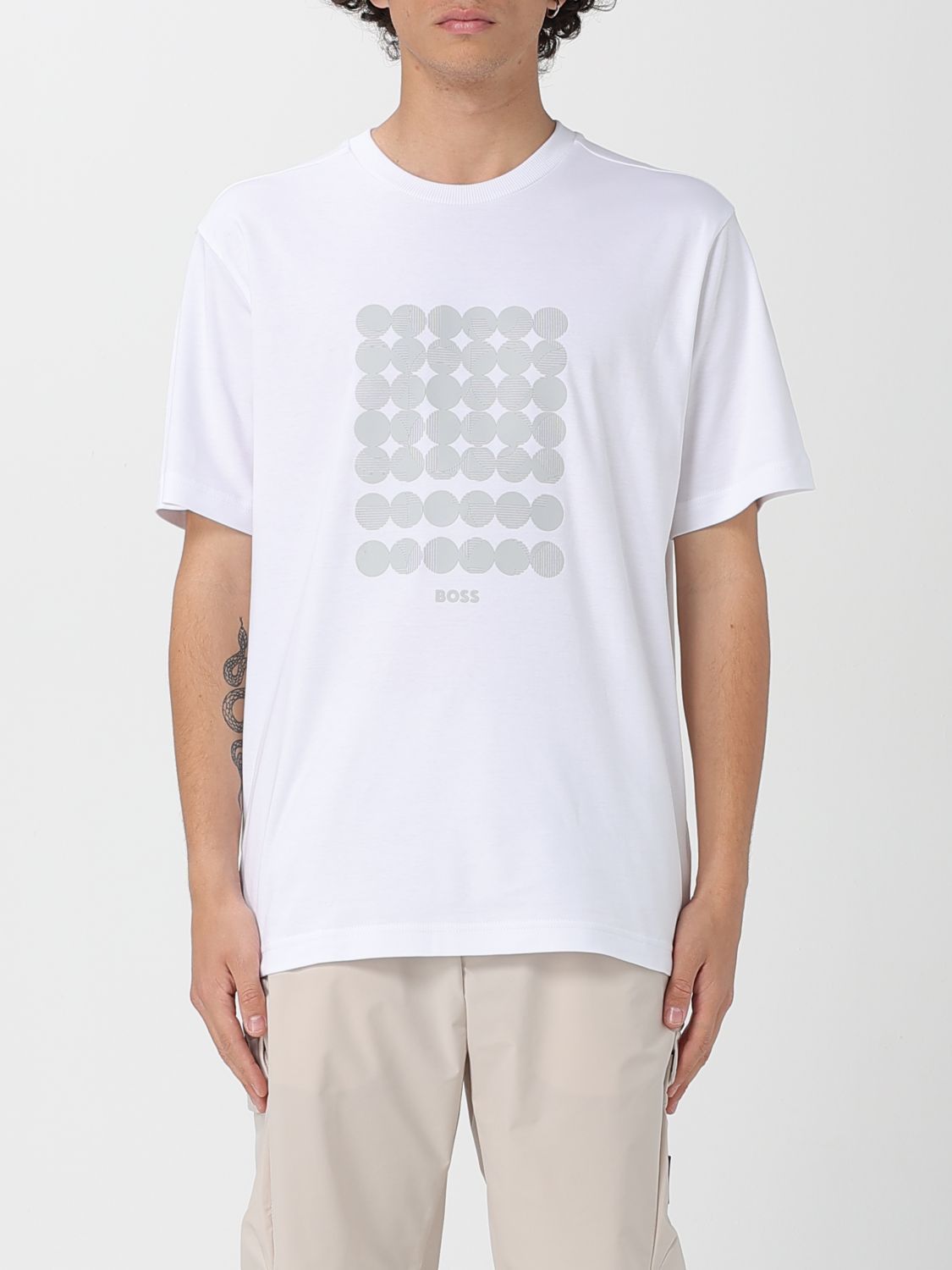 Tシャツ・カットソー BOSS Men T-shirt White 50537845 100