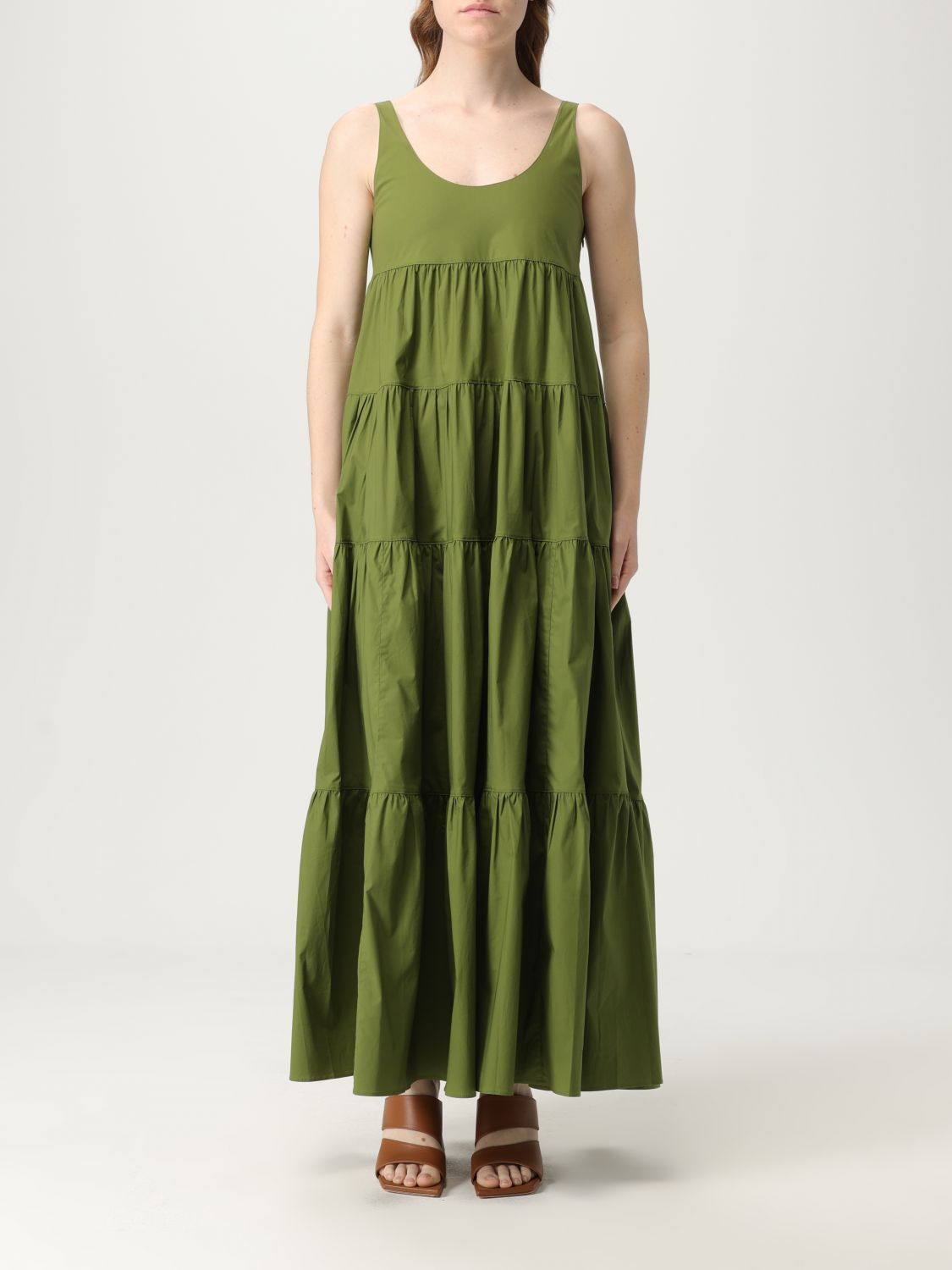 ワンピース Michael Kors Woman Dress Green MS582WLF4C 340