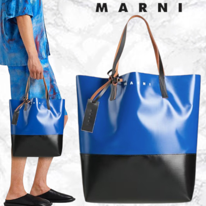 MARNI【関税込み＊送料無料】バイカラー ロゴ トートバッグ