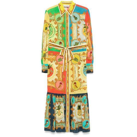 ワンピース ALEMAIS Women Mid Skirts 4365D MULTI GREEN