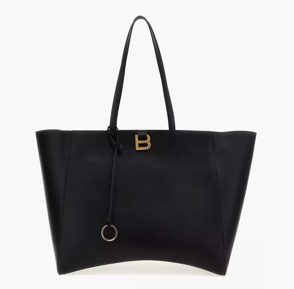 【BALENCIAGA】ブラック Hourglass ソフト トートバッグ ラージ