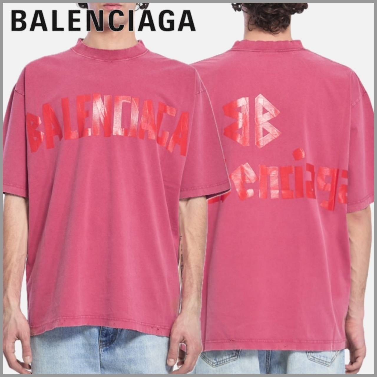 【SALE】BALENCIAGA TAPE TYPE Tシャツ ミディアムフィット
