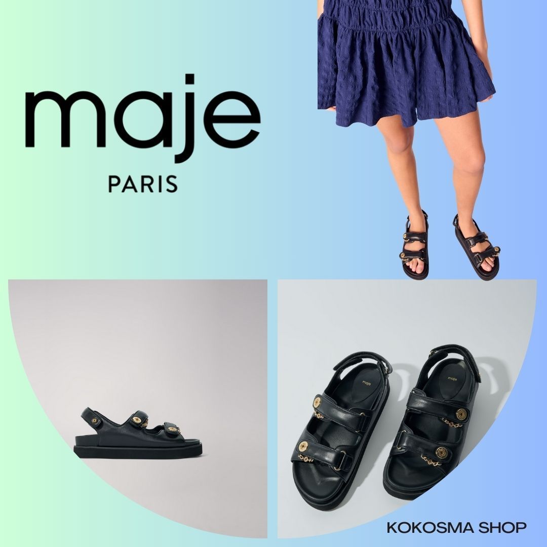 MAJE [マージ] Jewel Leather Strap Sandals