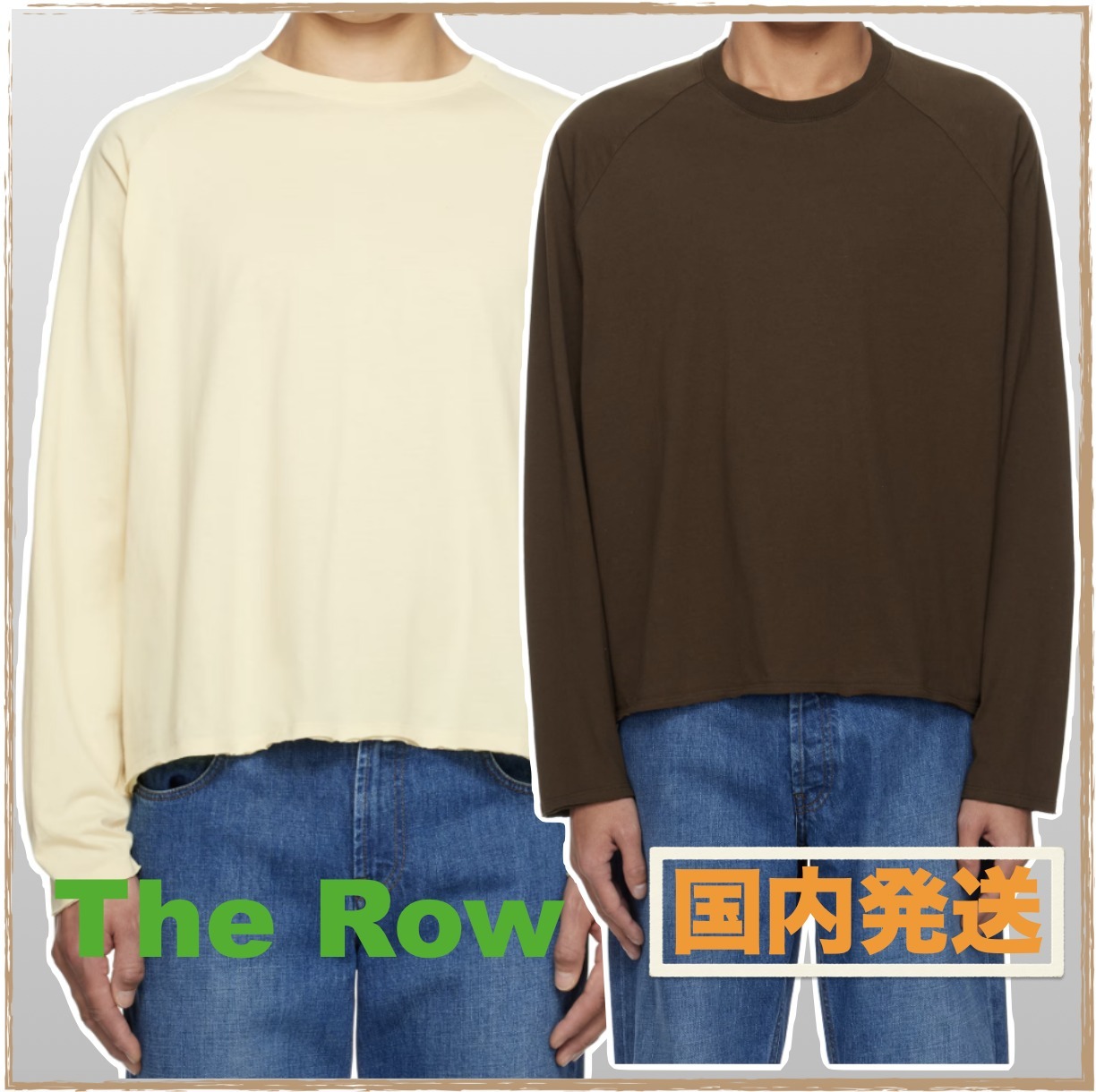 【THE ROW】 メンズ カットソー ロンT コットン 国内発送