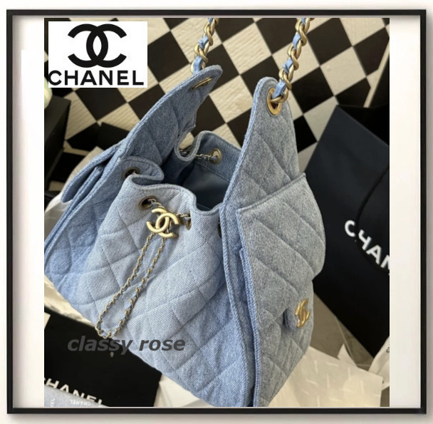 【CHANEL★大人気デニム生地】CHANEL25 スモール バッグ デニム
