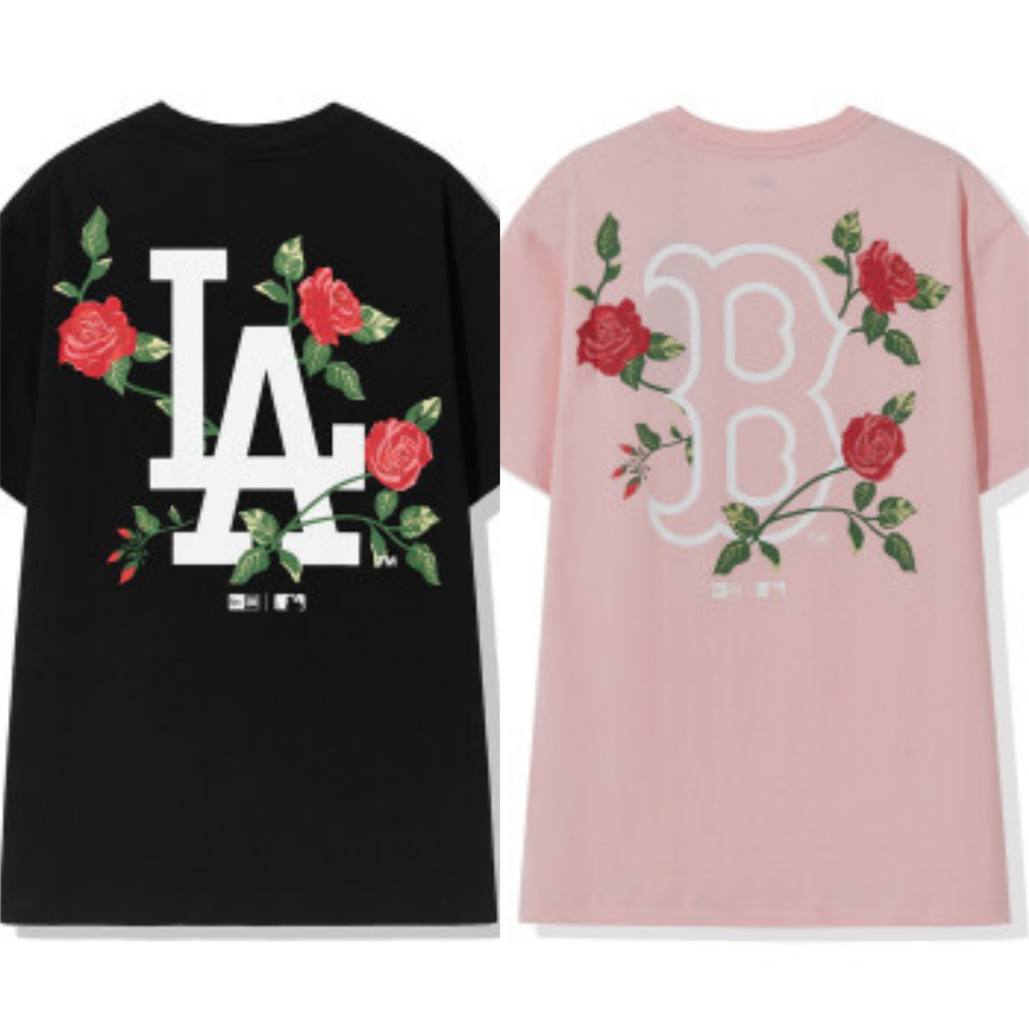 Tシャツ・カットソー NEW ERA MLB NY/LA FLOWER T SHIRT UNISEX
