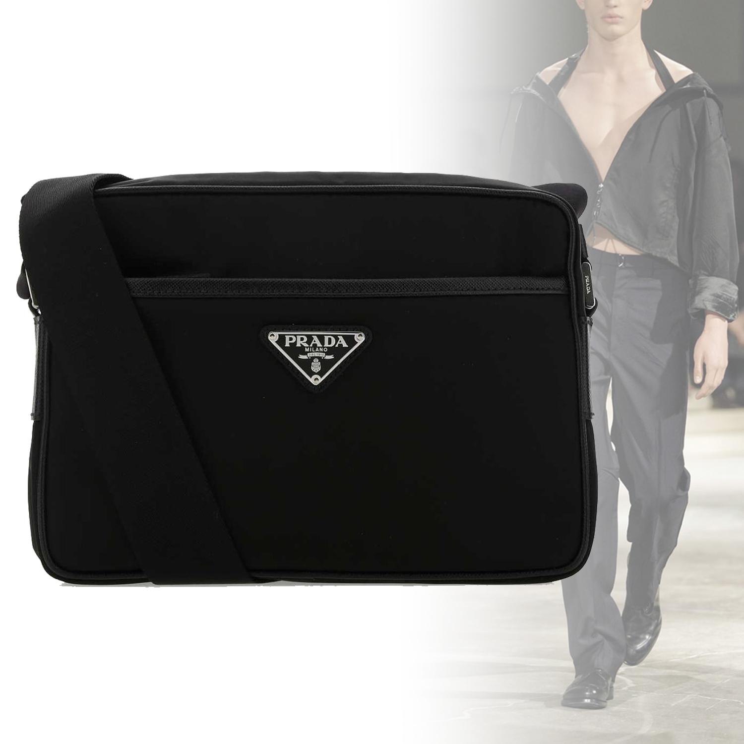 ◆PRADA◆ トライアングルロゴ ショルダーバッグ ナイロン