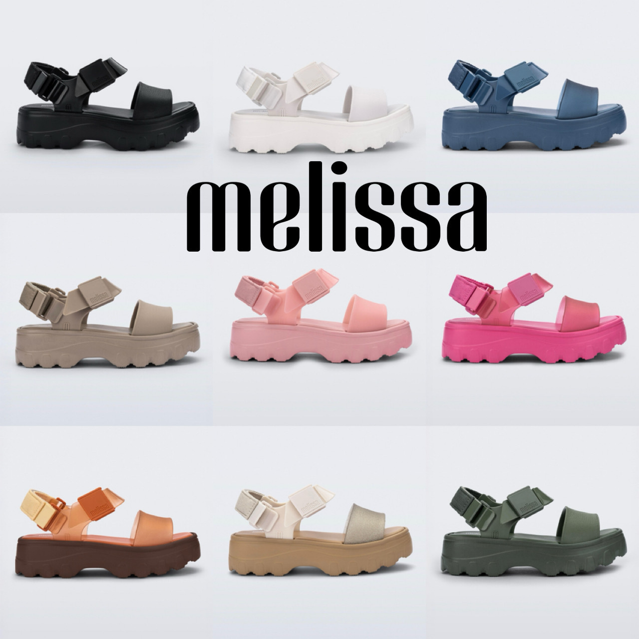 超軽量！Melissa プラットフォーム厚底サンダル (送料込/追跡付)
