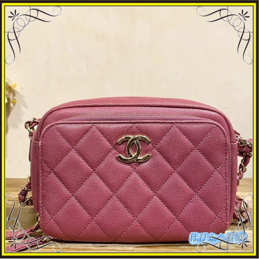 【CHANEL】シャネル カメラバッグ キャビア ショルダーバッグ CC