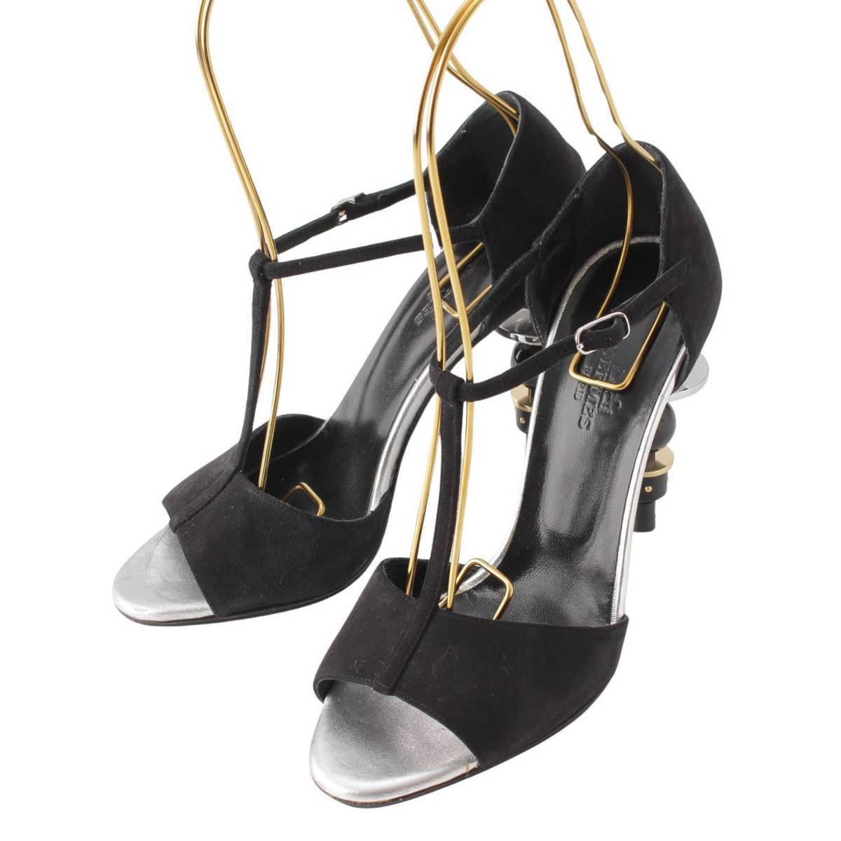 HERMES TANGO タンゴ スエード ベルト ストラップ サンダル パ