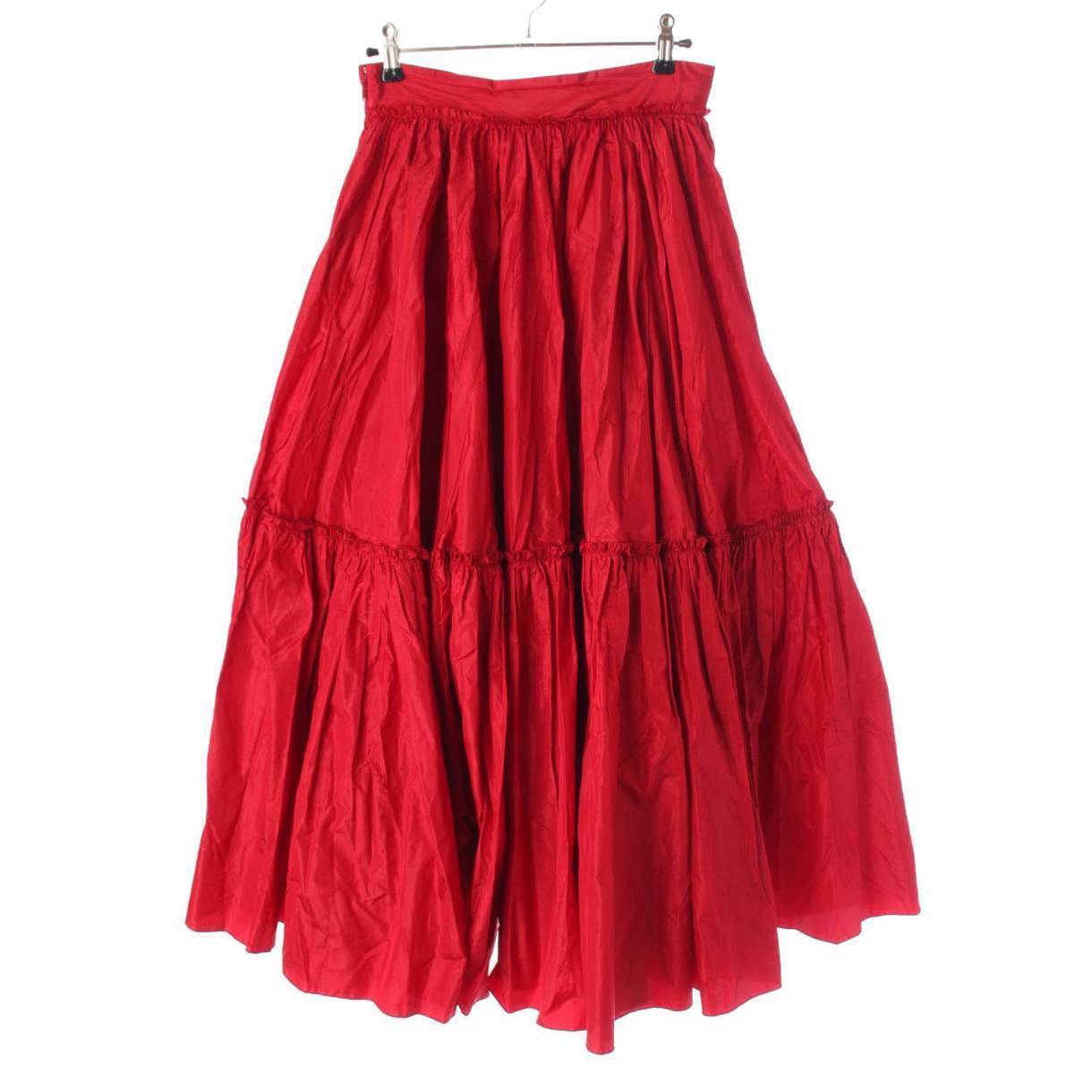 Dior DIOR シルクタフタ サイドジップ フレアスカート 311J06A6