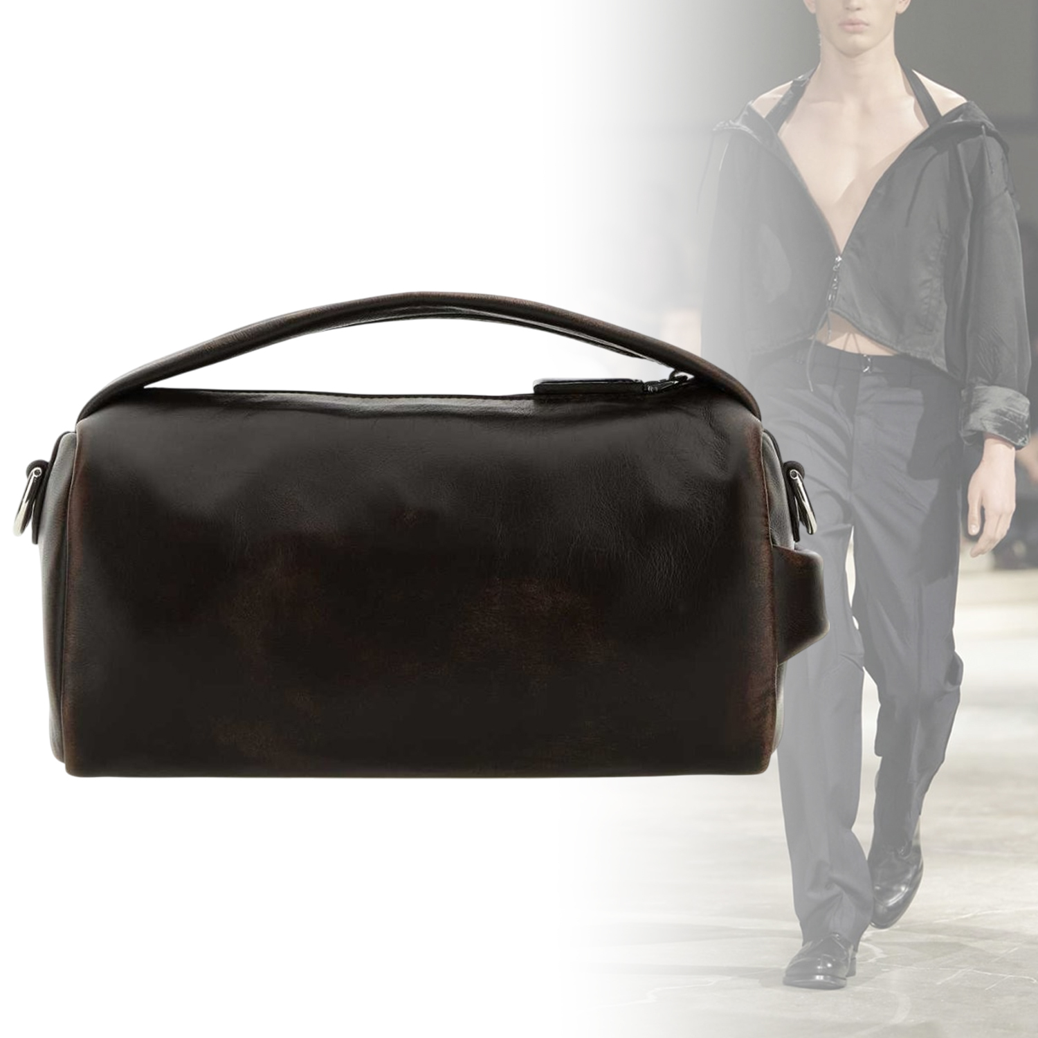 ◆PRADA◆ ロゴディテール ジップアップ ショルダーバッグ