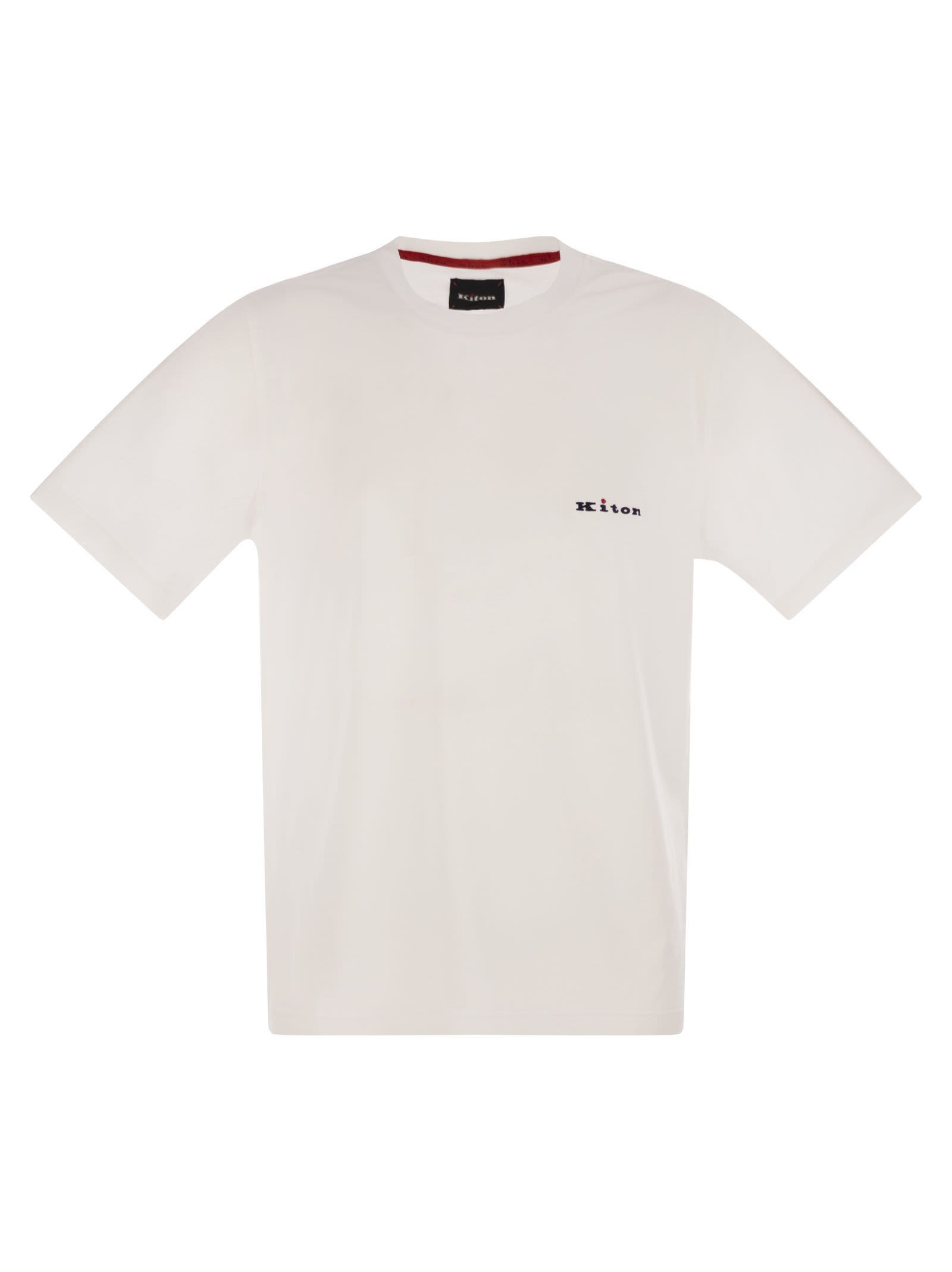 【送料&関税込】Kiton Cotton T-shirt With Logo