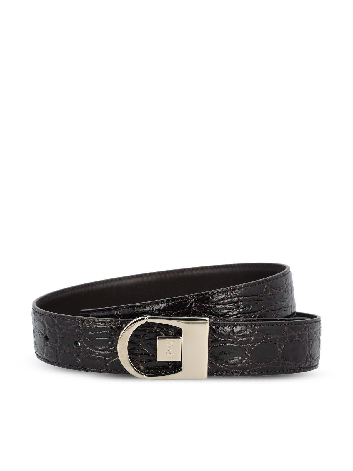 【送料&関税込】Saint Laurent Logo Engraved Reversible Belt