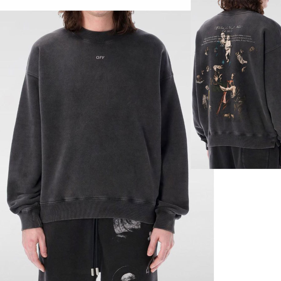 関税込*OFF-WHITE MARY バックプリント スウェットシャツ