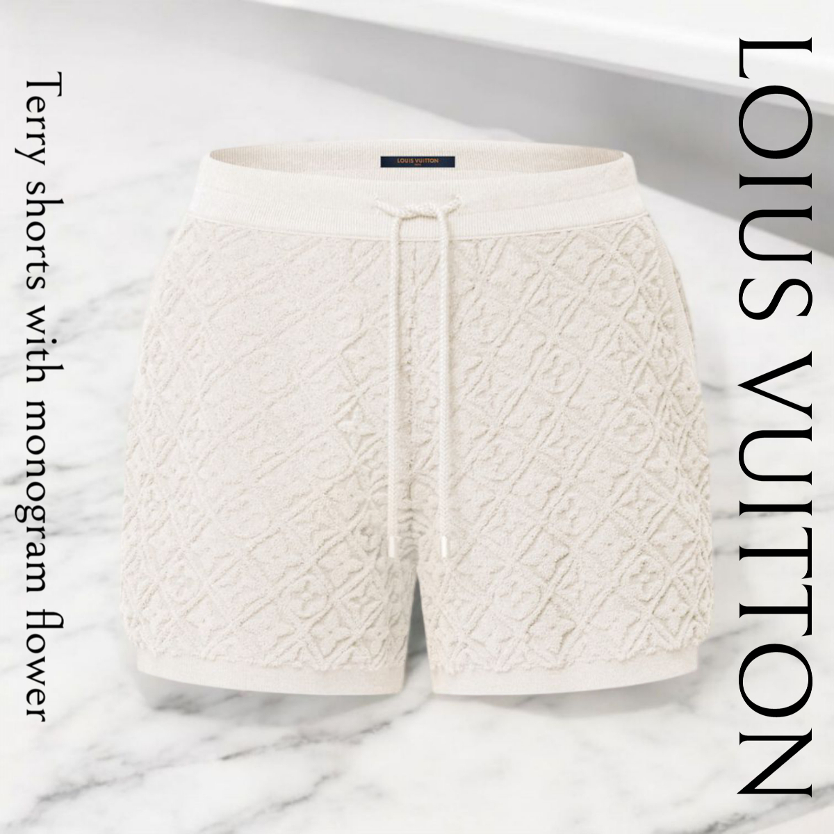 新作レディース*LV*モノグラムブロワー テリーショーツ ホワイト