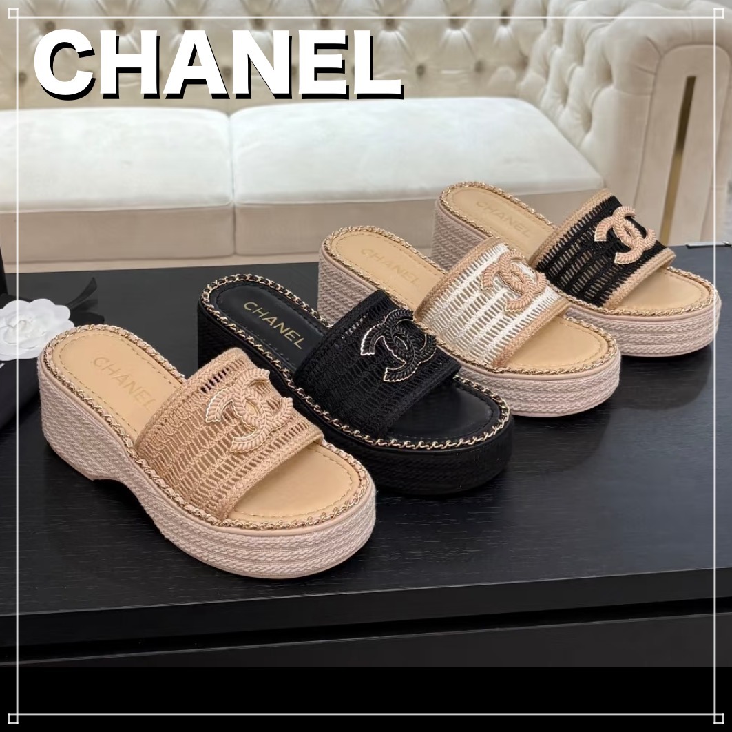CHANEL サンダル フラット CCロゴ 新作 厚底 人気完売