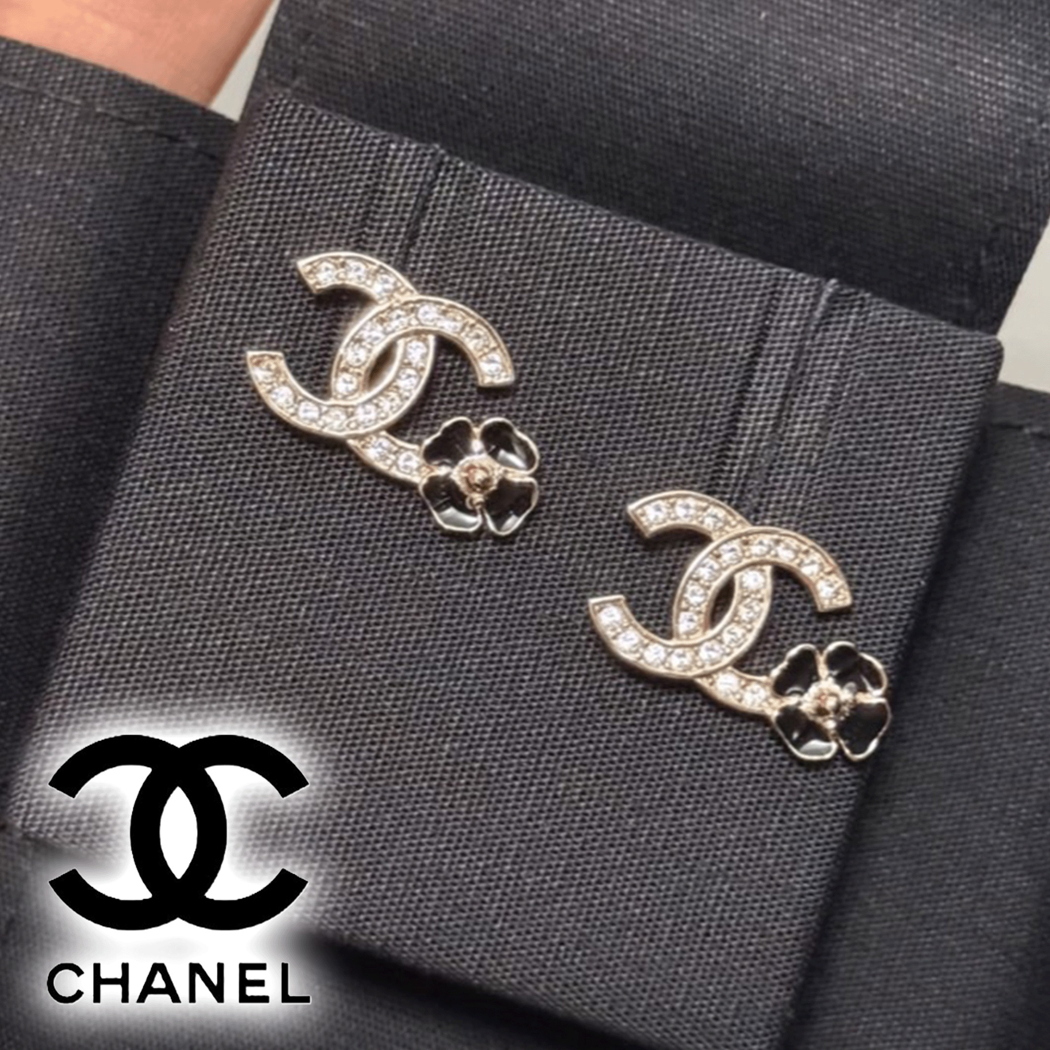 クローバーが耳元彩る☆幸運の輝き【CHANEL】CCロゴ ピアス