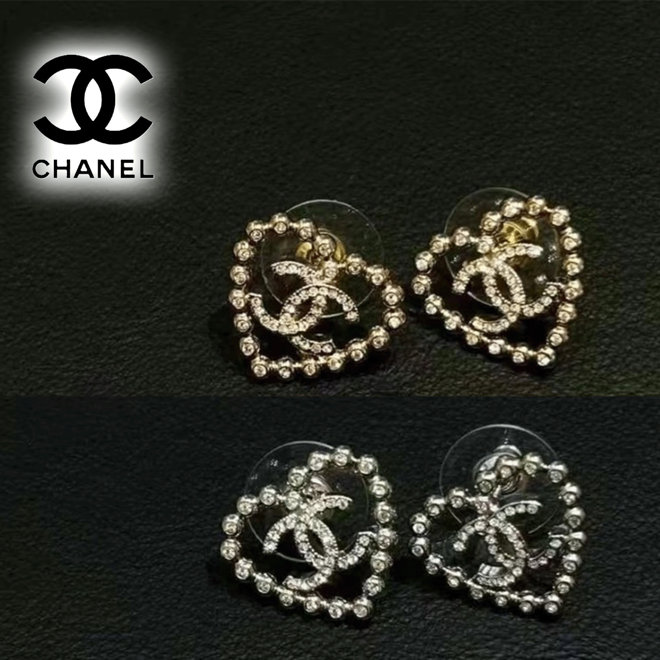 輝き放つ大人の華やかなハート★【CHANEL】CCロゴ ピアス