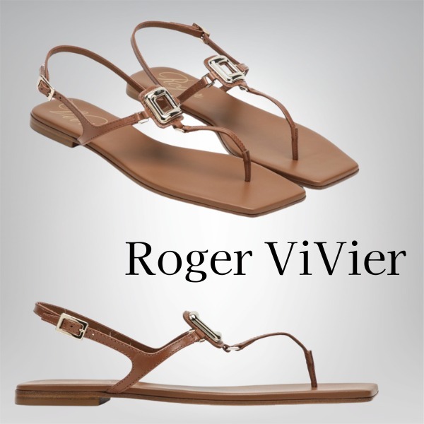 Roger ViVier★ロジェヴィヴィエ ブラウンレザーサンダル