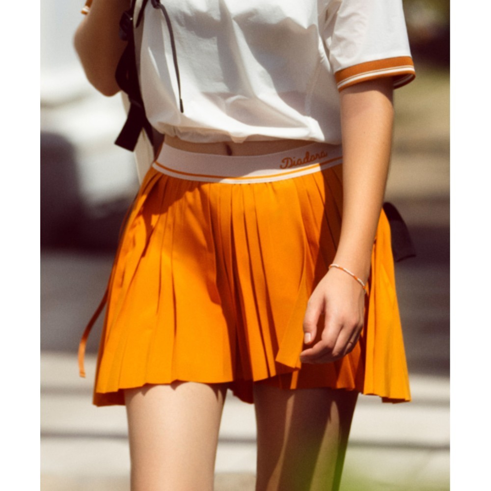 ★DIADORA★ Ermina Tennis Pleated Skirt CAMEL D4222TSK31CMS
