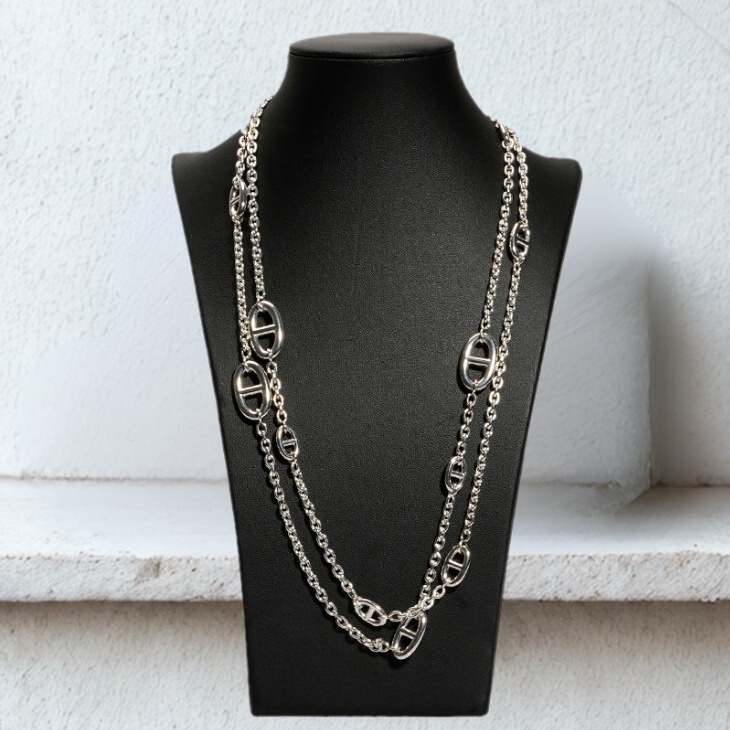 美品【エルメス】ロングネックレス ファランドール 120