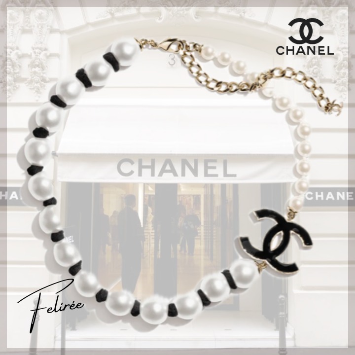 《異素材が奏でるエレガンス♡》CHANEL ネックレス