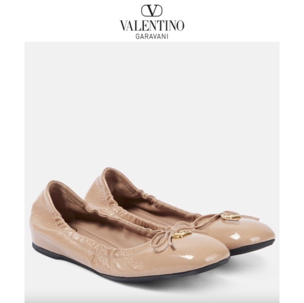 関税.送料込 Valentino Garavani VLogoバレエシューズ