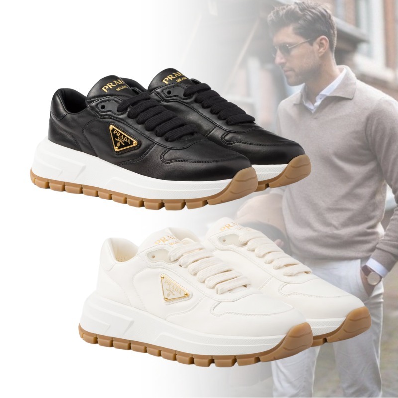 PRADA プラダ スニーカー Prax 01 レザー トライアングルロゴ
