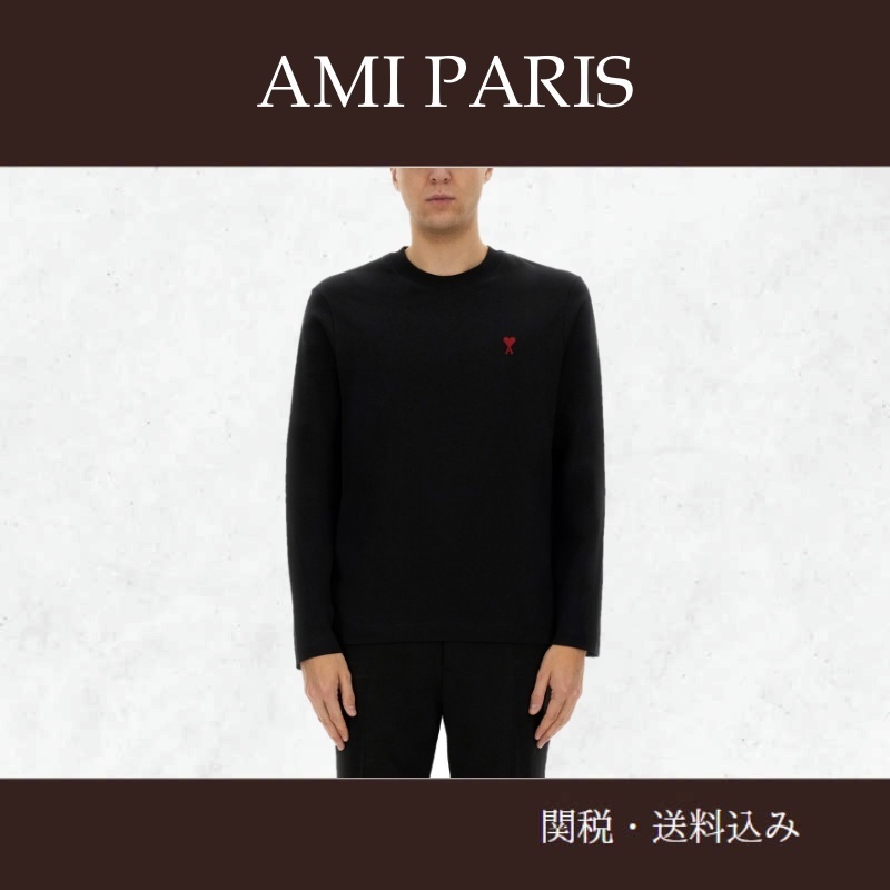 AMI Paris★ADCロゴ入りコットンTシャツ