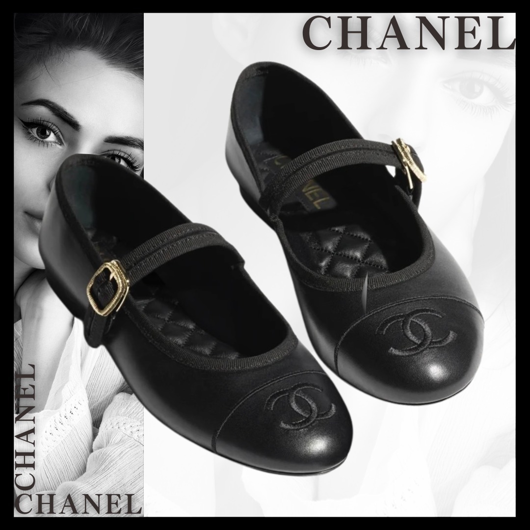 25SS【ブラックで上品に足元楽しむ♪】◆CHANEL◆メリージェーン