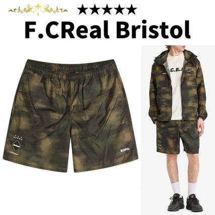 f.c.r.b ショーツ サイズL ハーフパンツ カモ CAMO 迷彩