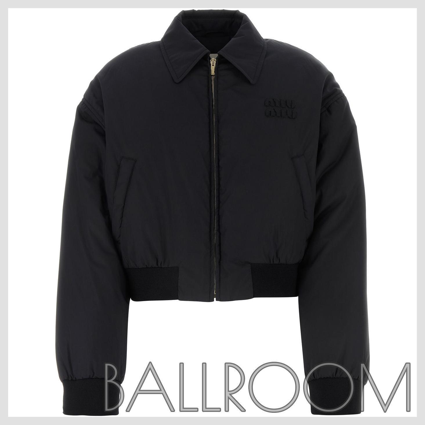 ダウンジャケット・コート MIUMIU BLACK COTTON DOWN JACKET