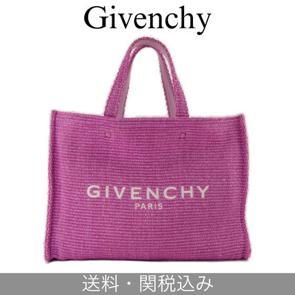 GIVENCHY ブランドロゴ キャンバス トートバッグ パープル 2WAY