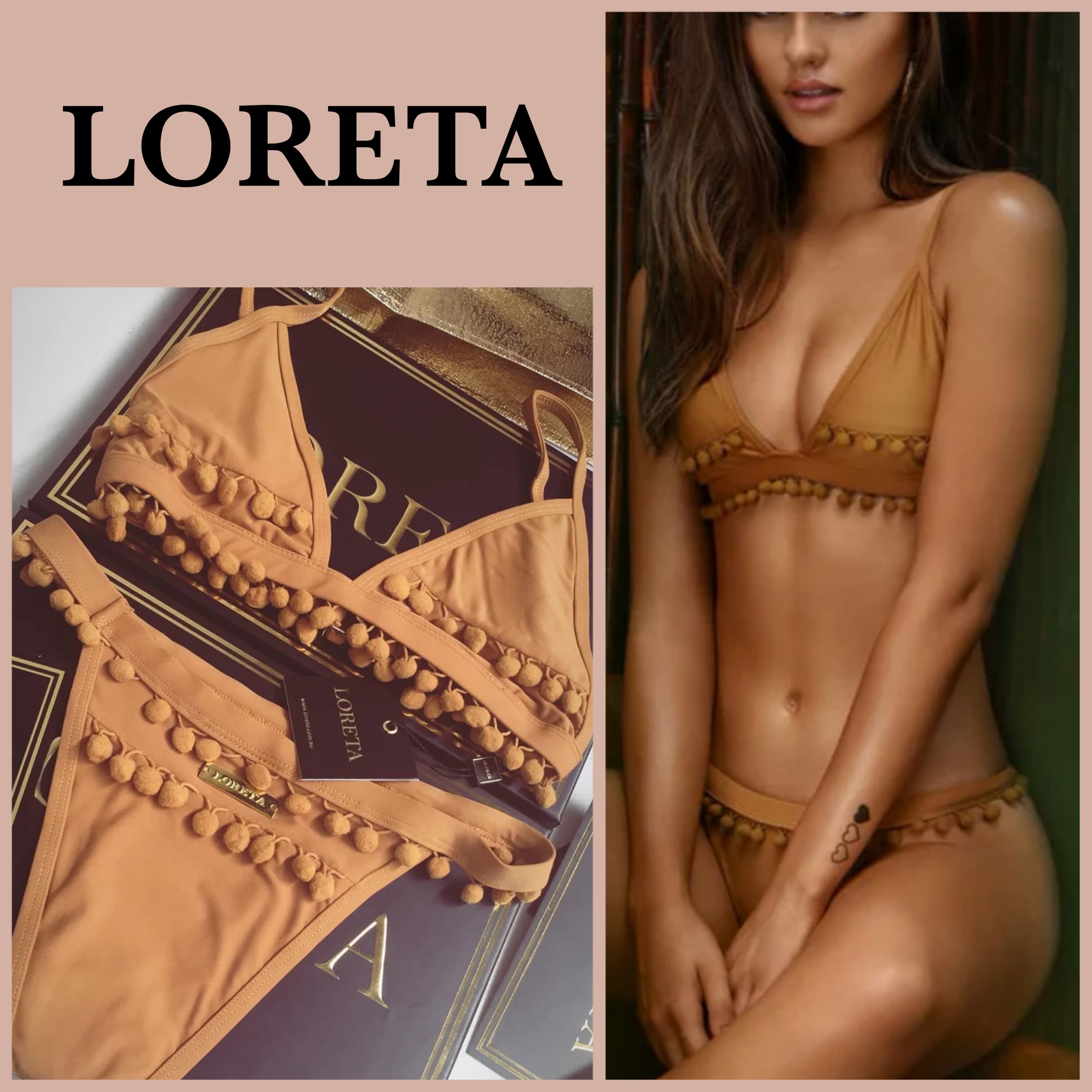人気急上昇【LORETA】Mustard ビキニセット