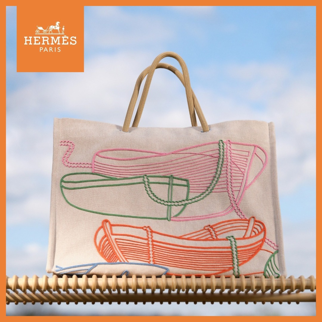 *大人気*オシャレ*【HERMES】エルメス《タラサ》ビーチバッグ