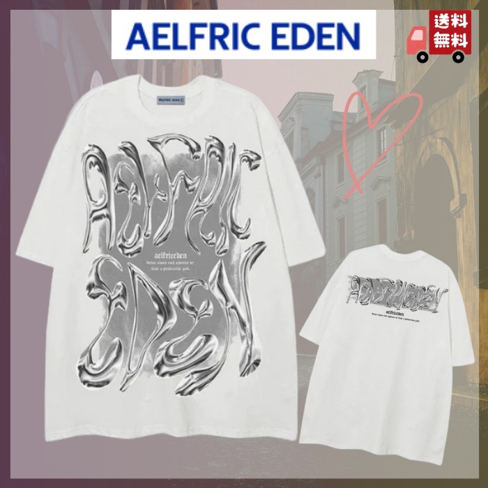 【大人気】★Aelfric Eden★ 未来的な液体金属デザインTシャツ
