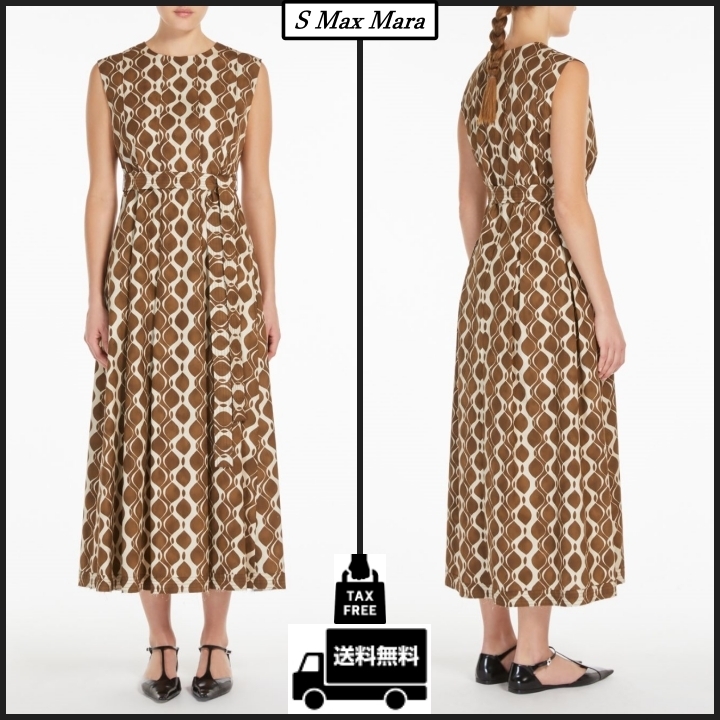 【S MAX MARA】AMATI プリント ポプリン ドレス