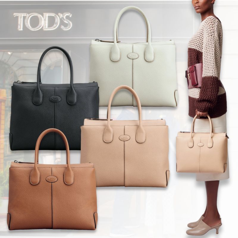 【直営店保証付】TOD'S Di Bag Swing Mレザーショッピングバッグ