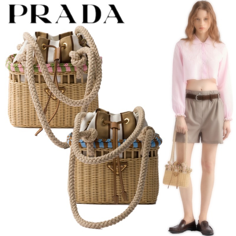 PRADA★ウィッカー ミニバッグ