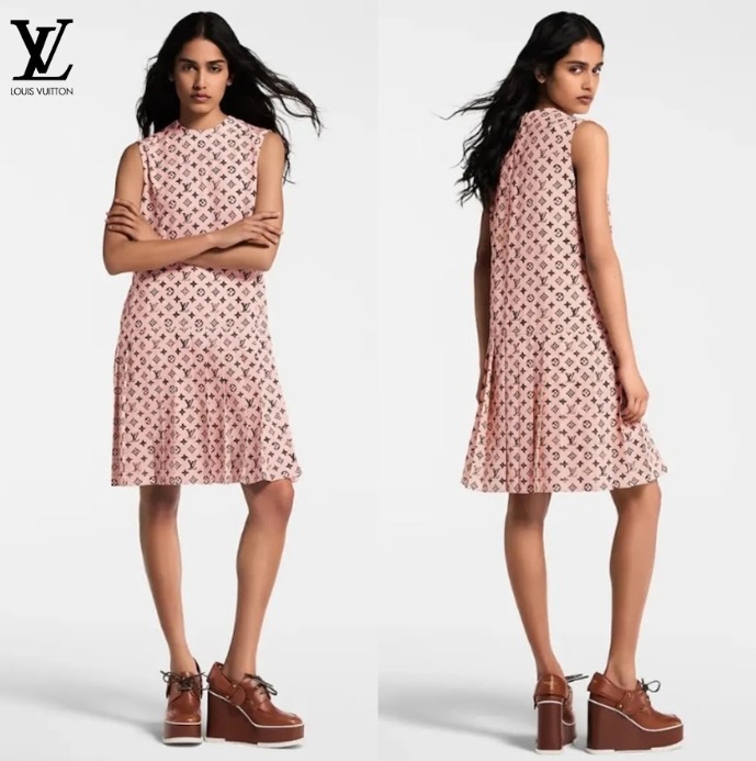 綺麗☆【LOUIS VUITTON】ウォッシュモノグラム プリーツドレス